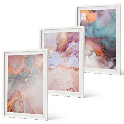Set tablouri pentru dormitor cu modele abstracte pastelate