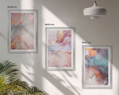 Set tablouri pentru dormitor Modele pastelate abstracte