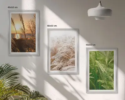 Set de tablouri pentru dormitor cu model de ierburi colorate în natură