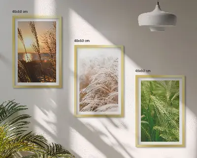 Set de tablouri pentru dormitor cu model de ierburi colorate în natură