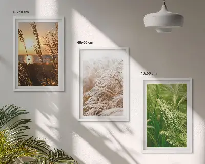 Set de tablouri pentru dormitor cu model de ierburi colorate în natură