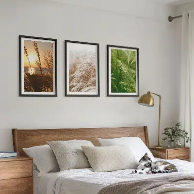 Set de tablouri pentru dormitor cu model de ierburi colorate în natură