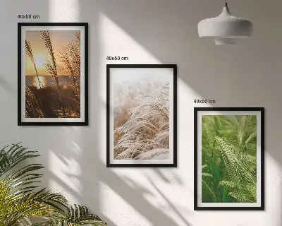 Set de tablouri pentru dormitor cu model de ierburi colorate în natură
