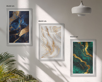 Set tablouri decorative Modele abstracte albastru-verde