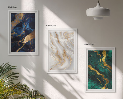 Set tablouri decorative Modele abstracte albastru-verde