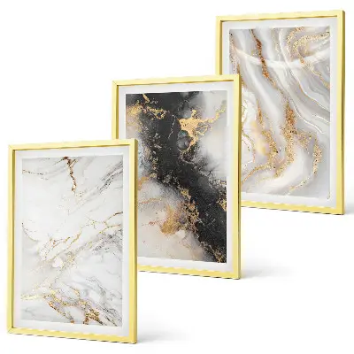 Set de tablouri pentru dormitor cu modele abstracte alb-negru