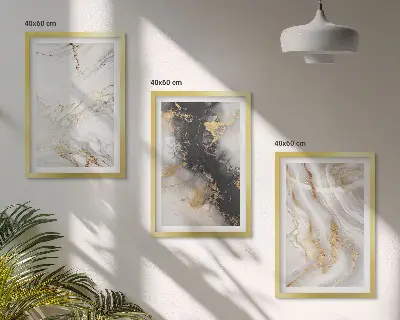 Set de tablouri pentru dormitor cu modele abstracte alb-negru