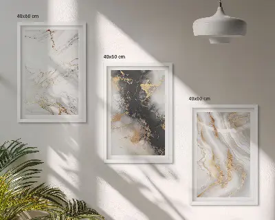 Set de tablouri pentru dormitor cu modele abstracte alb-negru