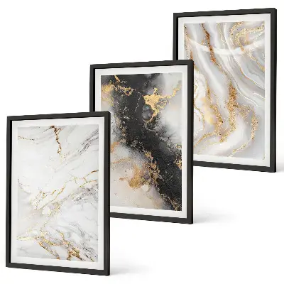 Set de tablouri pentru dormitor cu modele abstracte alb-negru