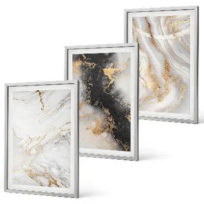 Set de tablouri pentru dormitor cu modele abstracte alb-negru