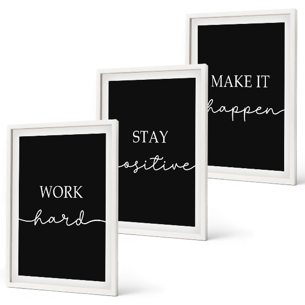 Set tablouri decorative Motive elegante pe negru