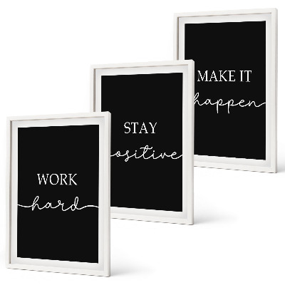 Set tablouri decorative Motive elegante pe negru