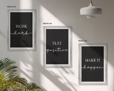 Set tablouri decorative Motive elegante pe negru