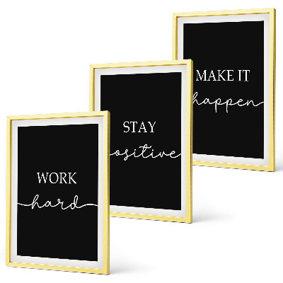 Set tablouri decorative Motive elegante pe negru