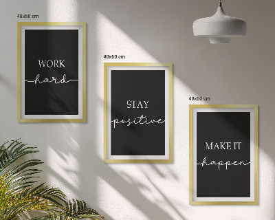 Set tablouri decorative Motive elegante pe negru