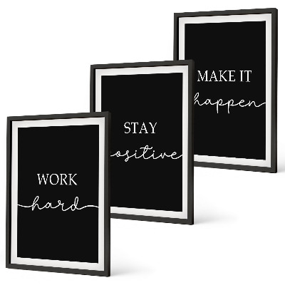 Set tablouri decorative Motive elegante pe negru