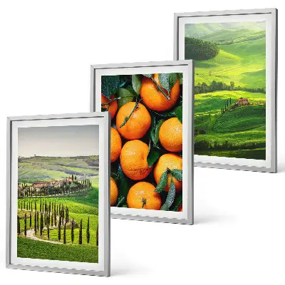 Set de tablouri pentru dormitor cu peisaj rural italian și portocale