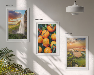Set tablouri decorative Cascada Orange Mountain
