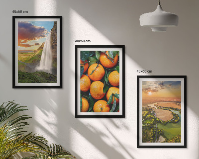 Set tablouri decorative Cascada Orange Mountain