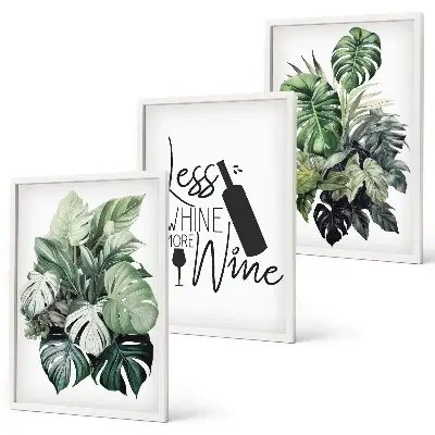 Set tablouri decorative cu frunze de plantă agățătoare