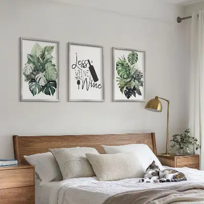 Set tablouri decorative cu frunze de plantă agățătoare