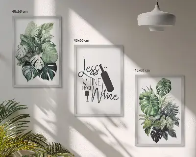 Set tablouri decorative cu frunze de plantă agățătoare