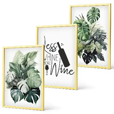 Set tablouri decorative cu frunze de plantă agățătoare