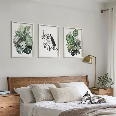 Set tablouri decorative cu frunze de plantă agățătoare