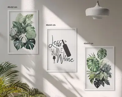 Set tablouri decorative cu frunze de plantă agățătoare