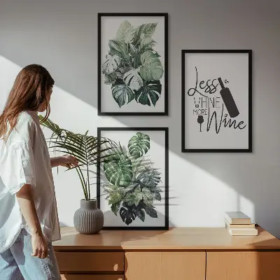 Set tablouri decorative cu frunze de plantă agățătoare