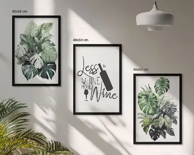 Set tablouri decorative cu frunze de plantă agățătoare