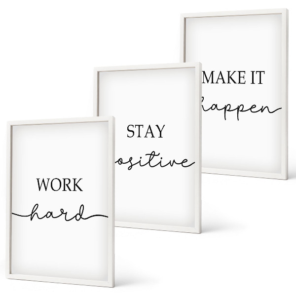 Set tablouri decorative Inscripții motivaționale minimaliste