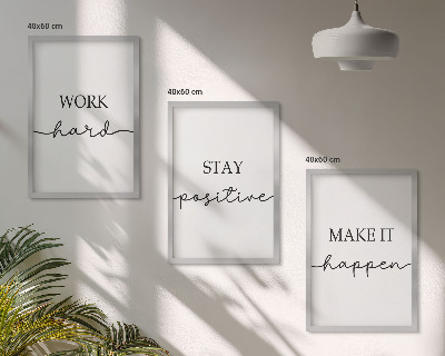 Set tablouri decorative Inscripții motivaționale minimaliste