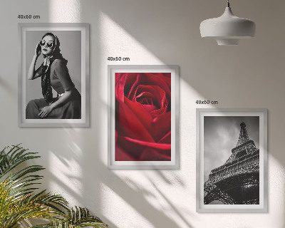 Set tablouri pentru dormitor Doamnă pariziană cu ochelari Eiffel