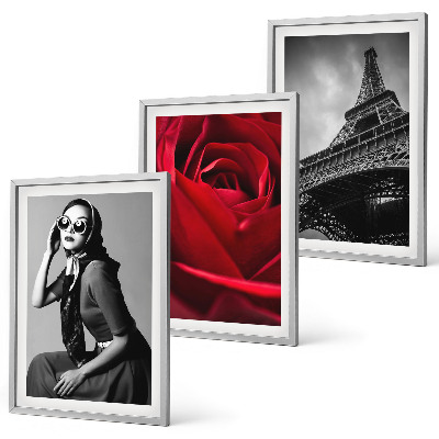 Set tablouri pentru dormitor Doamnă pariziană cu ochelari Eiffel