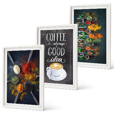 Set tablouri pentru dormitor Condimente, cafea, ierburi, modele