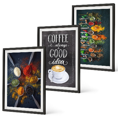 Set tablouri pentru dormitor Condimente, cafea, ierburi, modele
