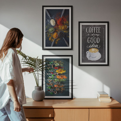 Set tablouri pentru dormitor Condimente, cafea, ierburi, modele