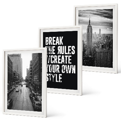 Set tablouri decorative Inspirație pentru străzile orașului în alb și negru