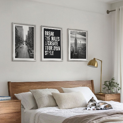 Set tablouri decorative Inspirație pentru străzile orașului în alb și negru