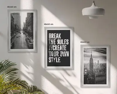 Set tablouri decorative inspirație urbană în alb și negru