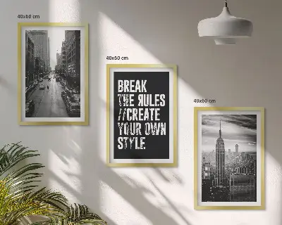 Set tablouri decorative inspirație urbană în alb și negru