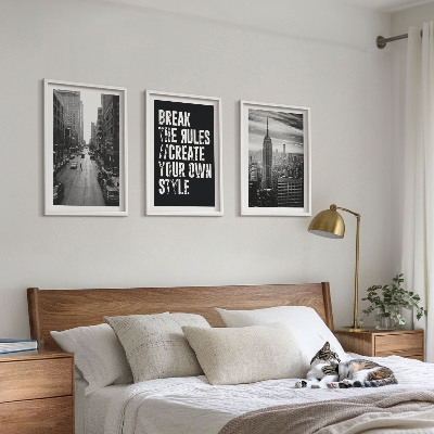 Set tablouri decorative Inspirație pentru străzile orașului în alb și negru