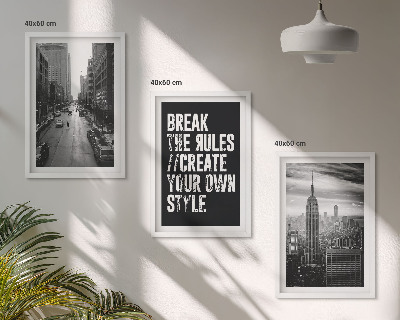Set tablouri decorative Inspirație pentru străzile orașului în alb și negru