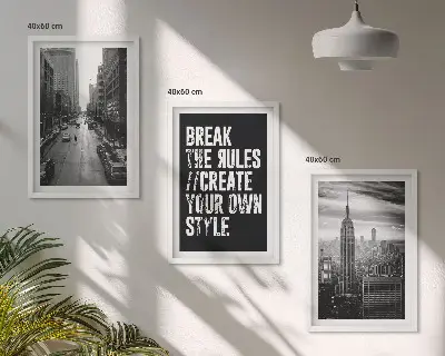Set tablouri decorative inspirație urbană în alb și negru