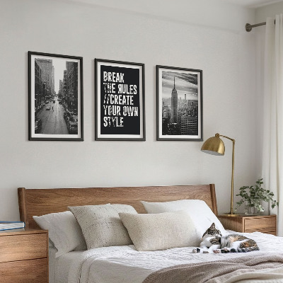 Set tablouri decorative Inspirație pentru străzile orașului în alb și negru