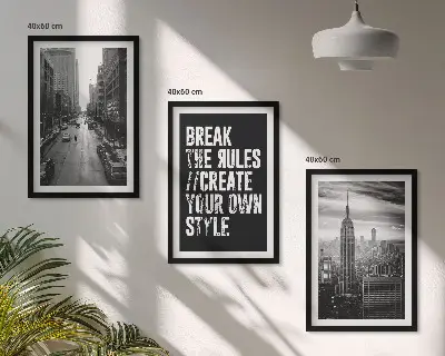 Set tablouri decorative inspirație urbană în alb și negru
