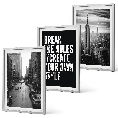Set tablouri decorative Inspirație pentru străzile orașului în alb și negru