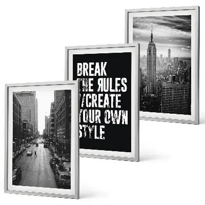 Set tablouri decorative inspirație urbană în alb și negru