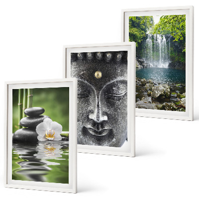 Set tablouri decorative Pietre de armonie, Buddha cu apă